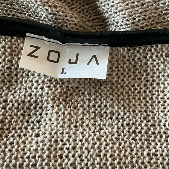 Zoja Art Knit Sweater Dress Tunic Flower Appliqué Boho - Picture 8 of 12